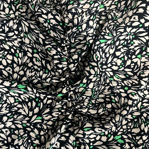 NWT Green Floral V-Neck High-Low Lightweight Flowy Short Sleeve Dress XXL - Picture 6 of 7